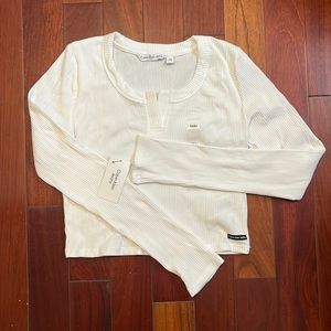 Calvin Klein Jeans Crop Waffle Top